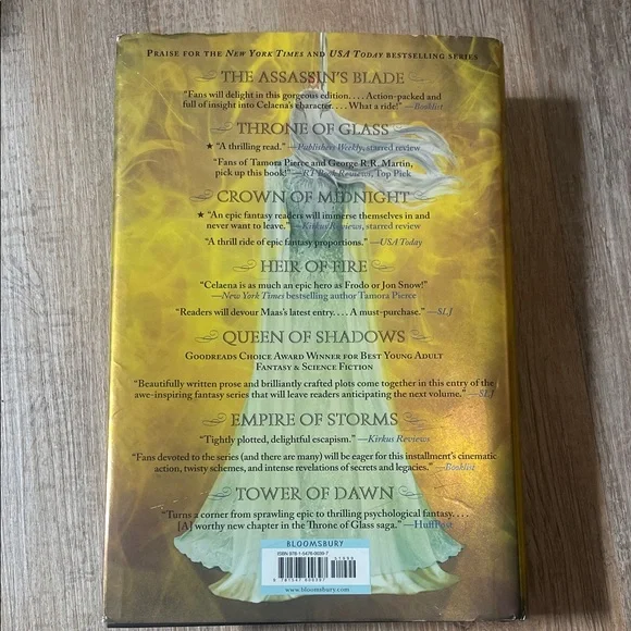 Kingdom of Ash by Sarah J. Maas - Yellow Cover Fantasy Hardcover - Picture 2 of 4